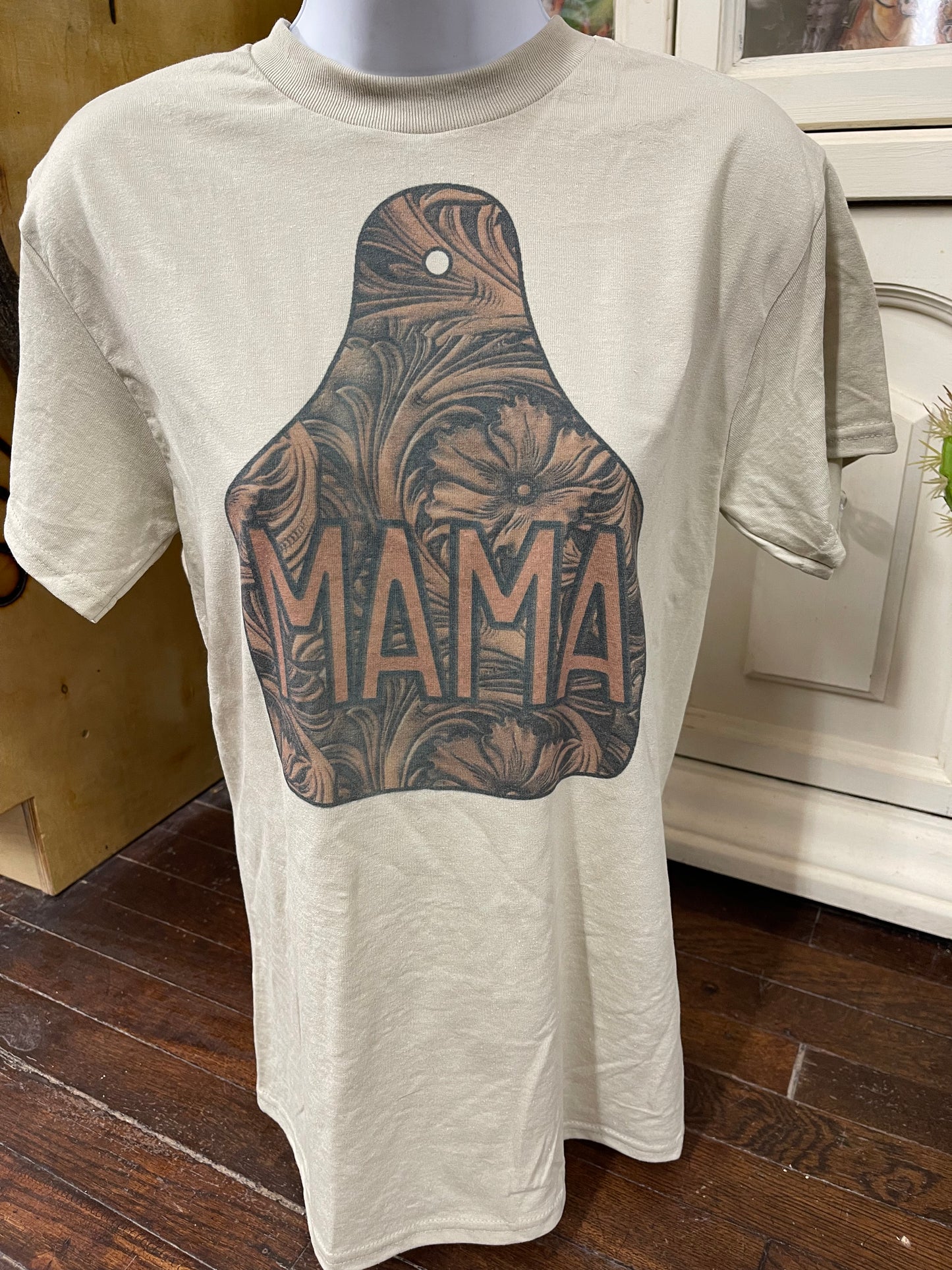 Tooled Mama Ear Tag T-Shirt