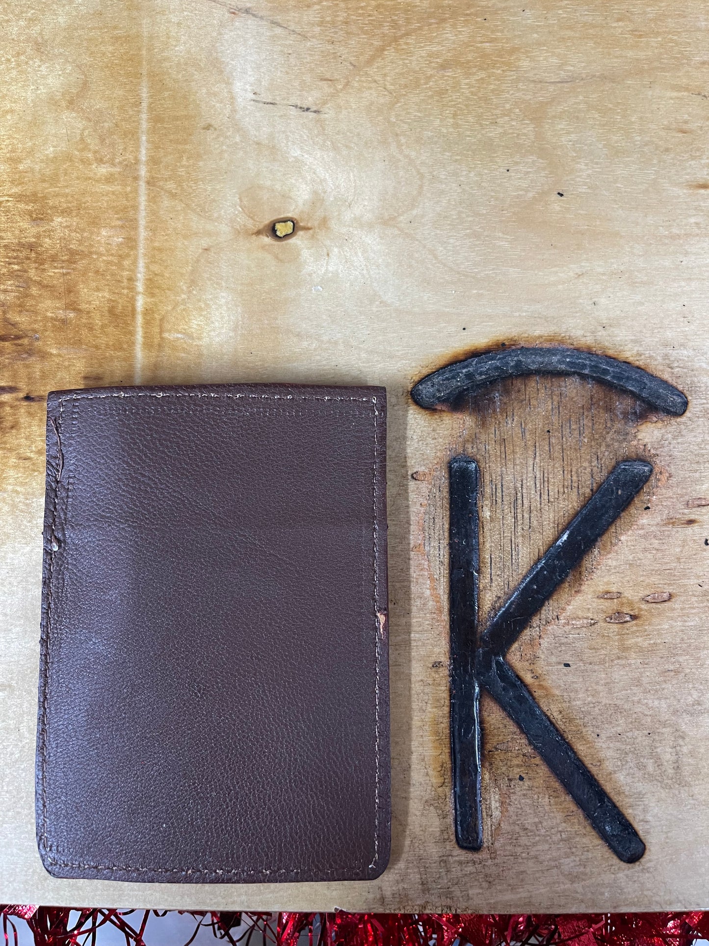 Tooled Leather Card Holder