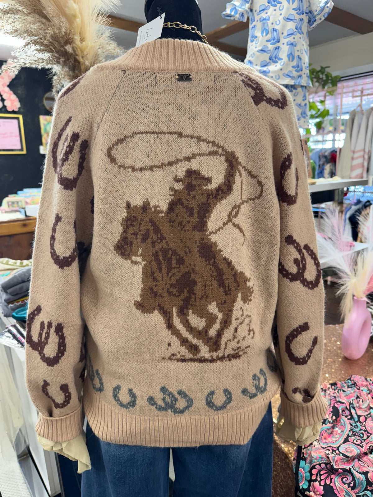 Western Zip Up Sweater