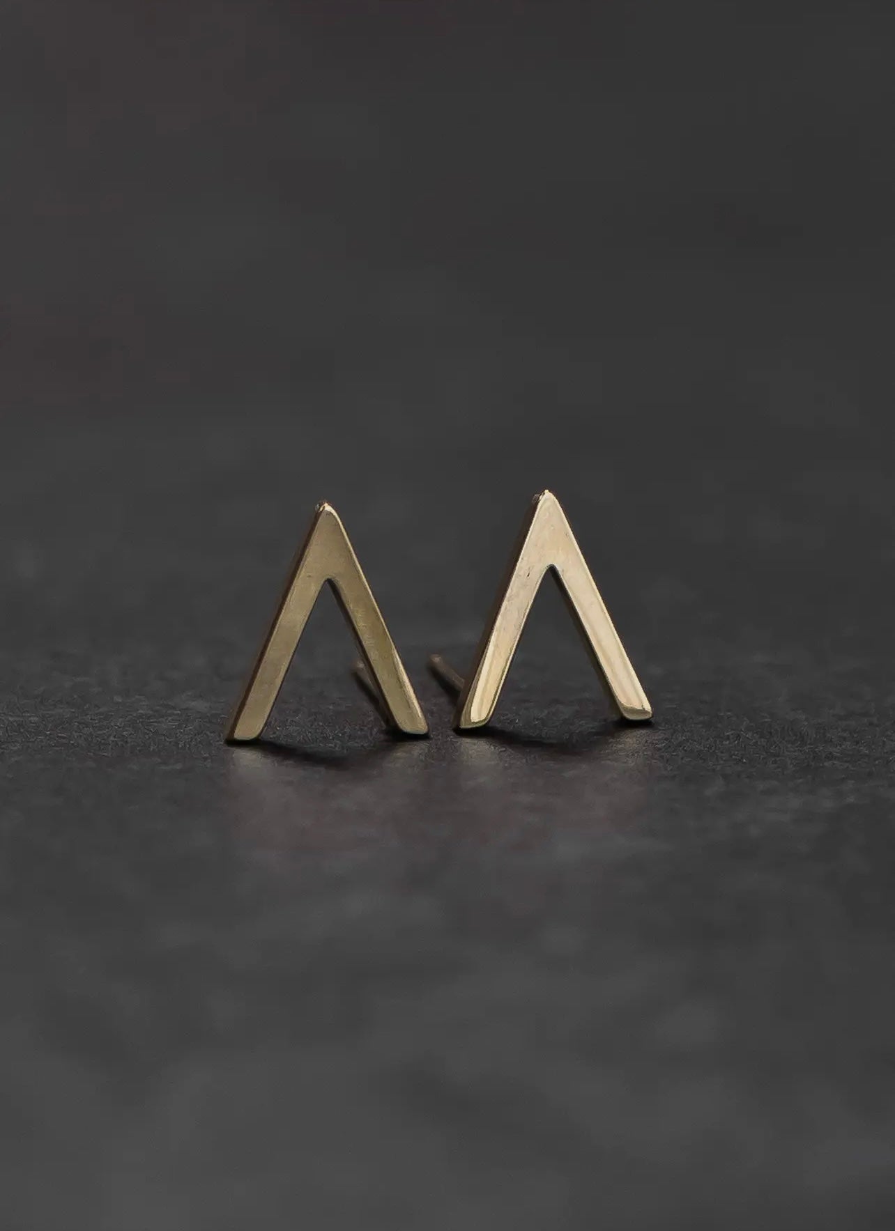 Gold V Stud Earrings
