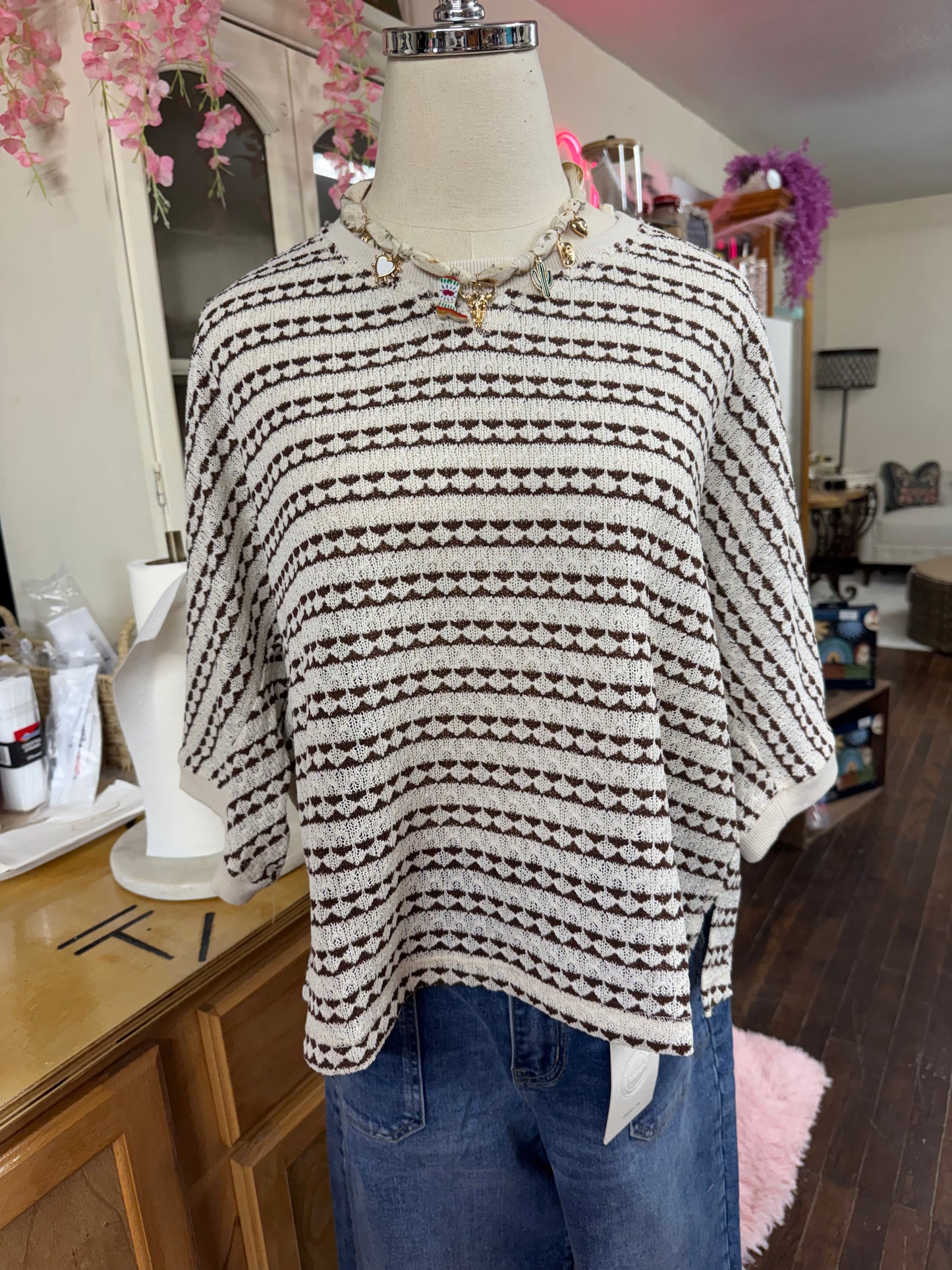 Textured Stripe Knit Top *2 options