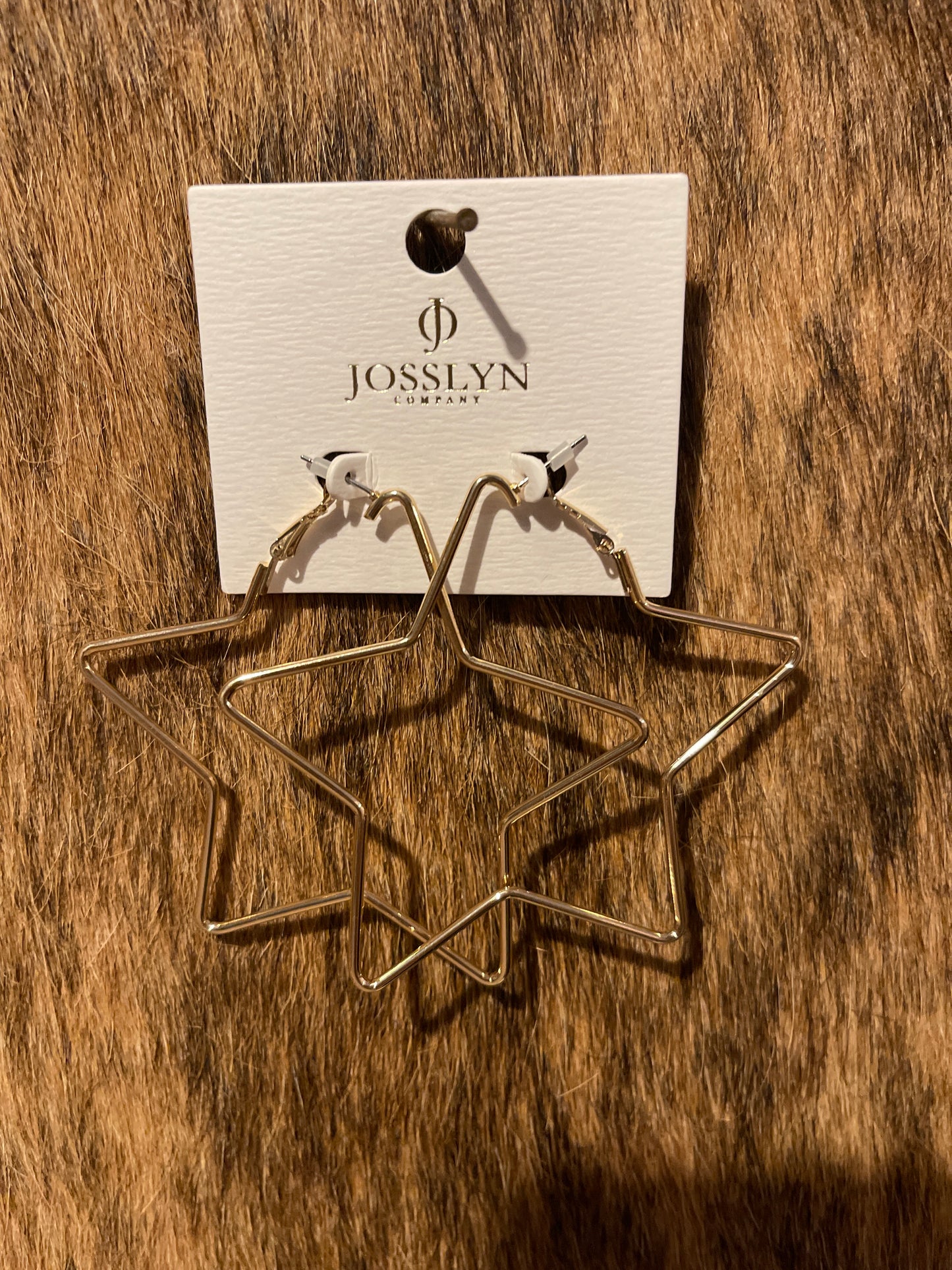 Large Star Hoop Earrings
