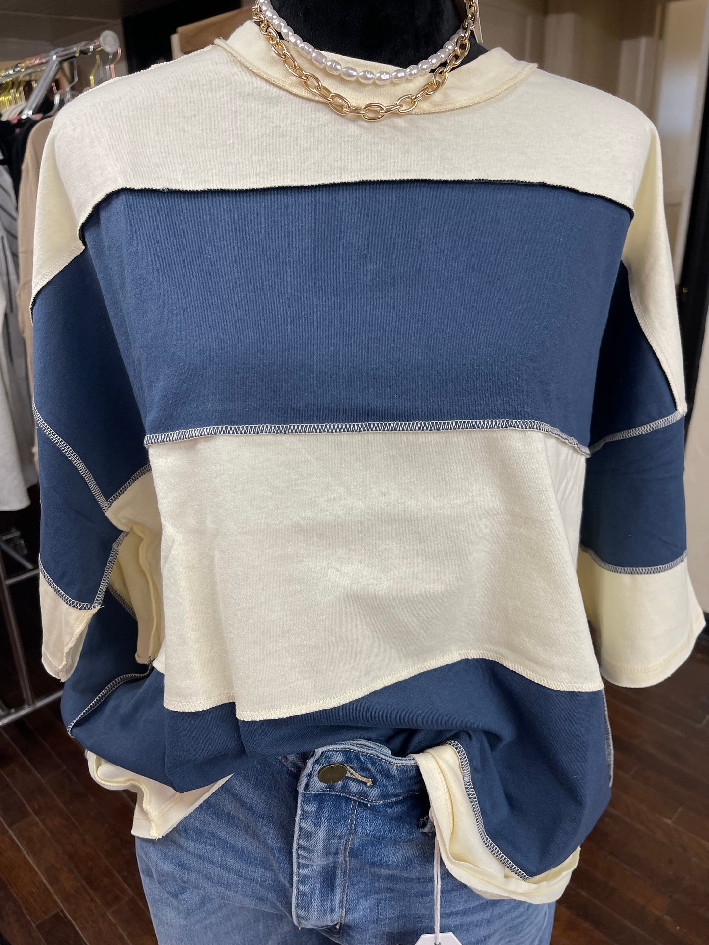 Striped Color Block Top *2 options