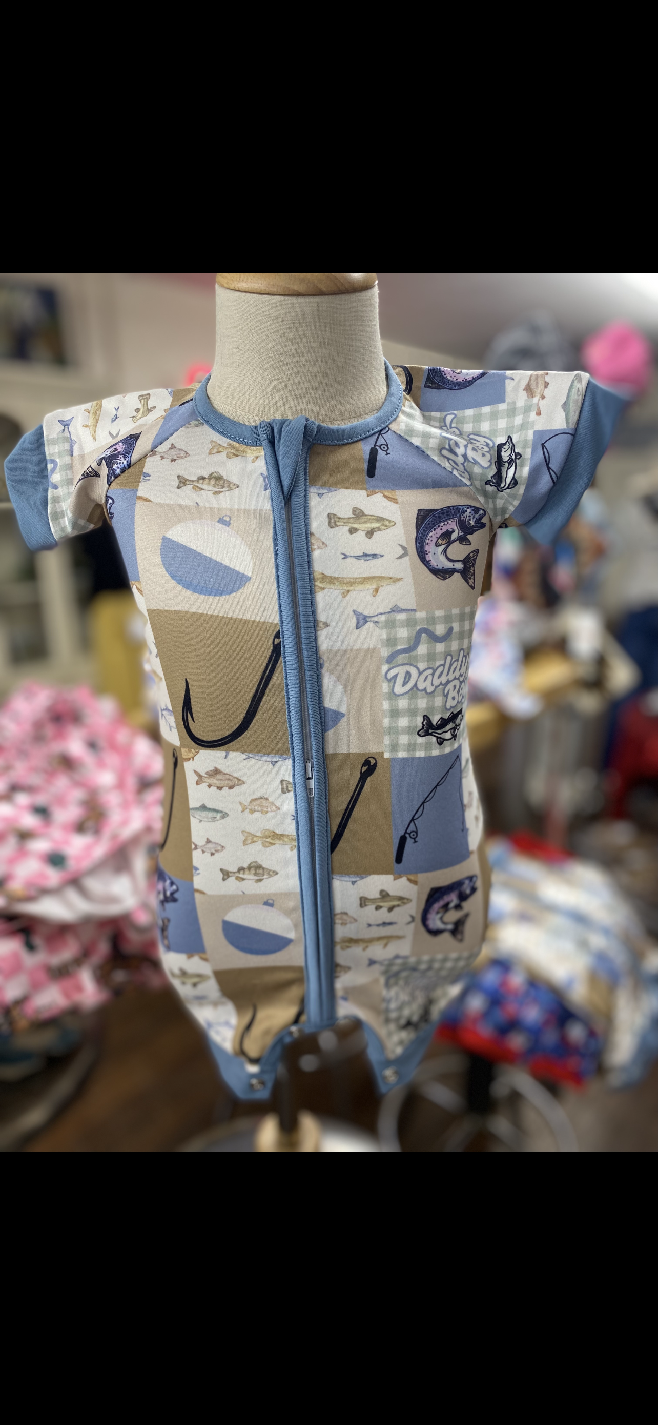 Kids Fishing Onesie