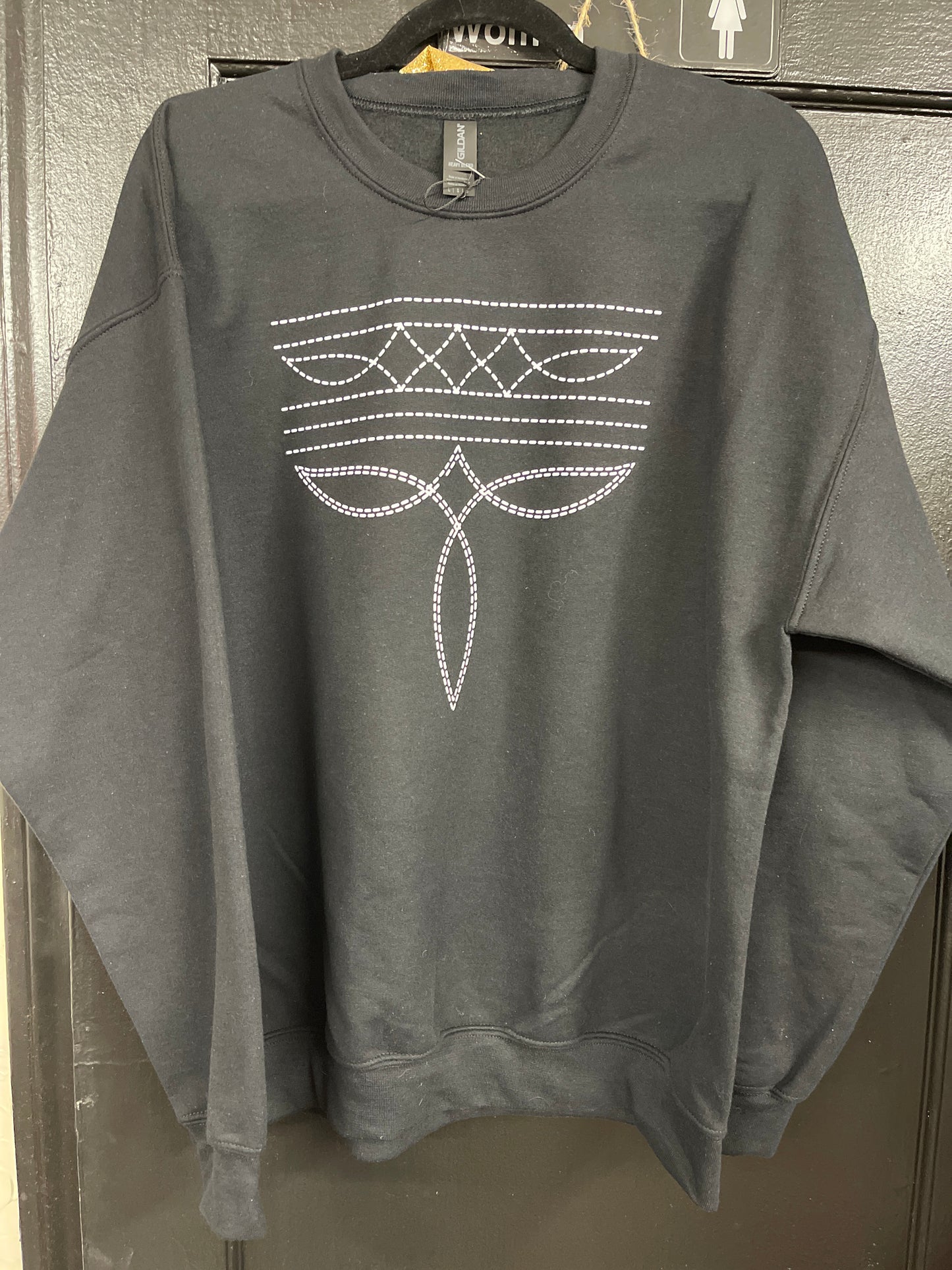 Black Bootstitch Sweatshirt
