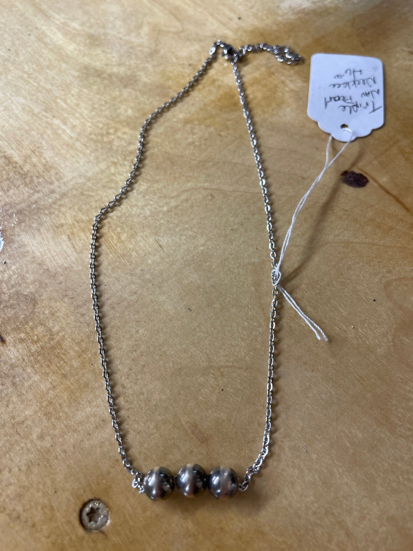 Triple Navajo Pearl Necklace