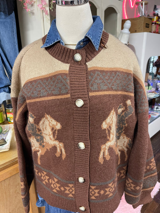 Western Cowboy Knit Cardigan