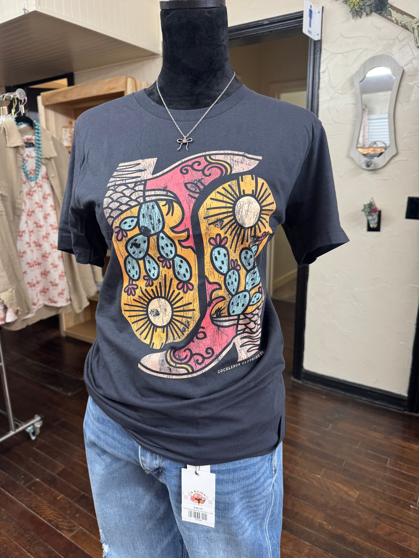 Cactus Boots Graphic T-Shirt