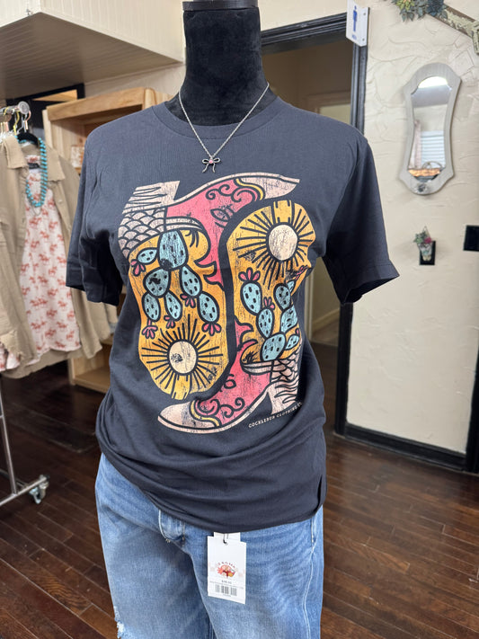 Cactus Boots Graphic T-Shirt