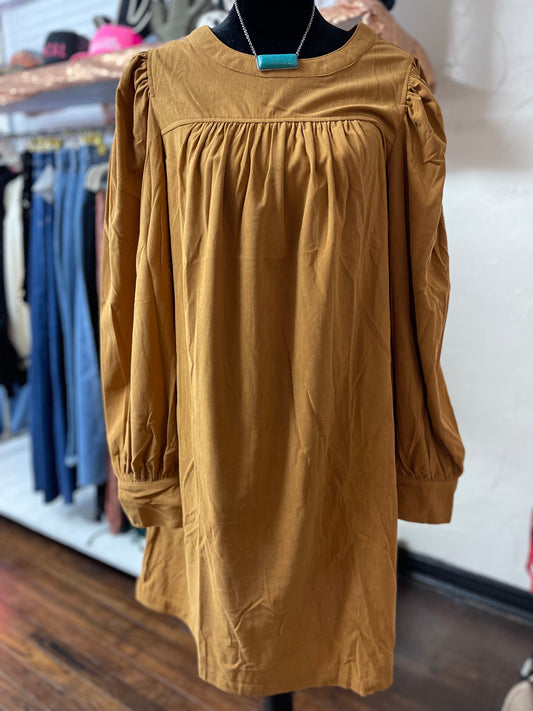 Corduroy Mustard Dress