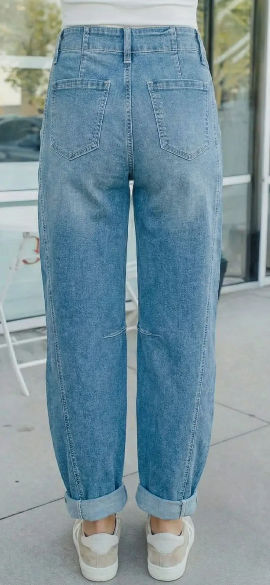 Cuffed Barrel Jeans