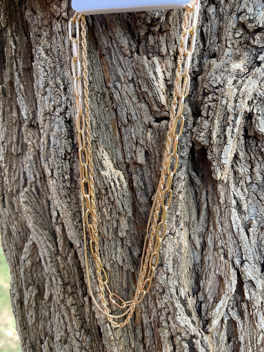 Multi Layer Chain Necklace *gold & silver*