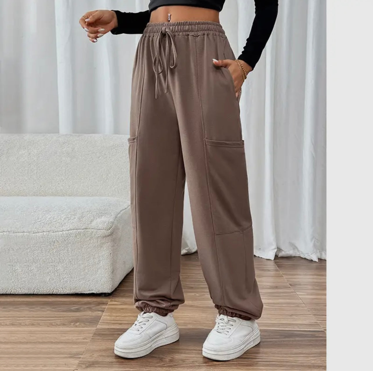 Brown Cargo Sweatpants