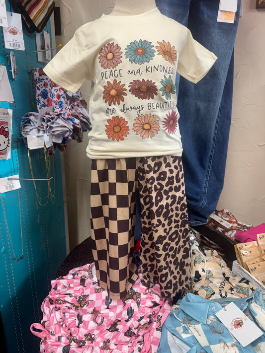 Kids Checker & Leopard Pants