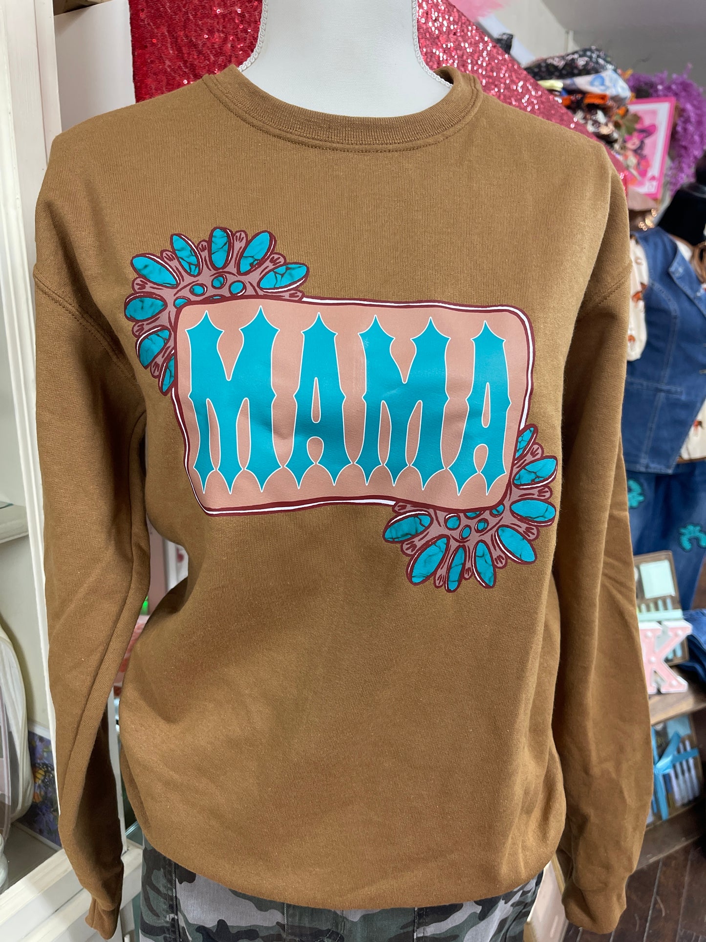 Turquoise Mama Sweatshirt