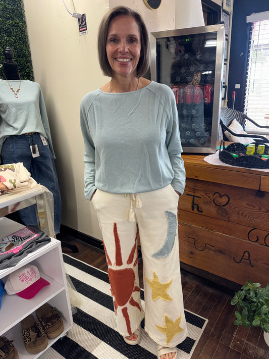 White Patch Pants