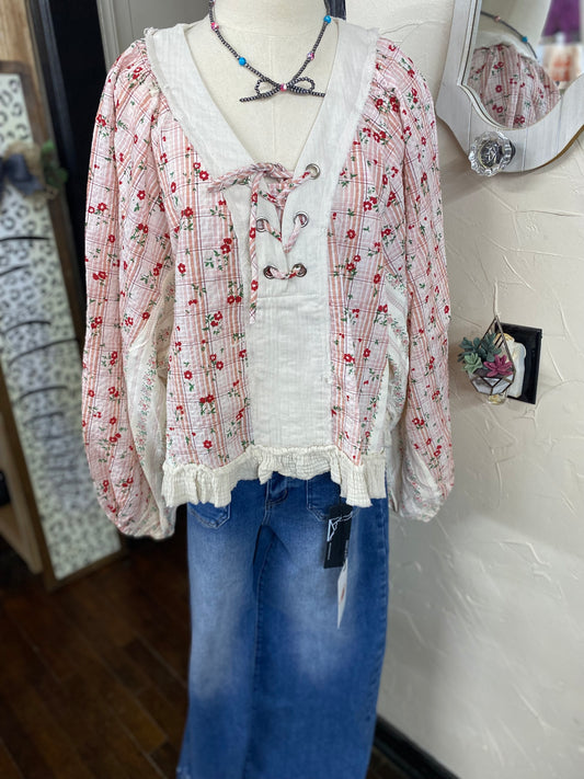 Boho Grommet Blouse
