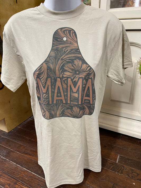 Tooled Mama Ear Tag T-Shirt