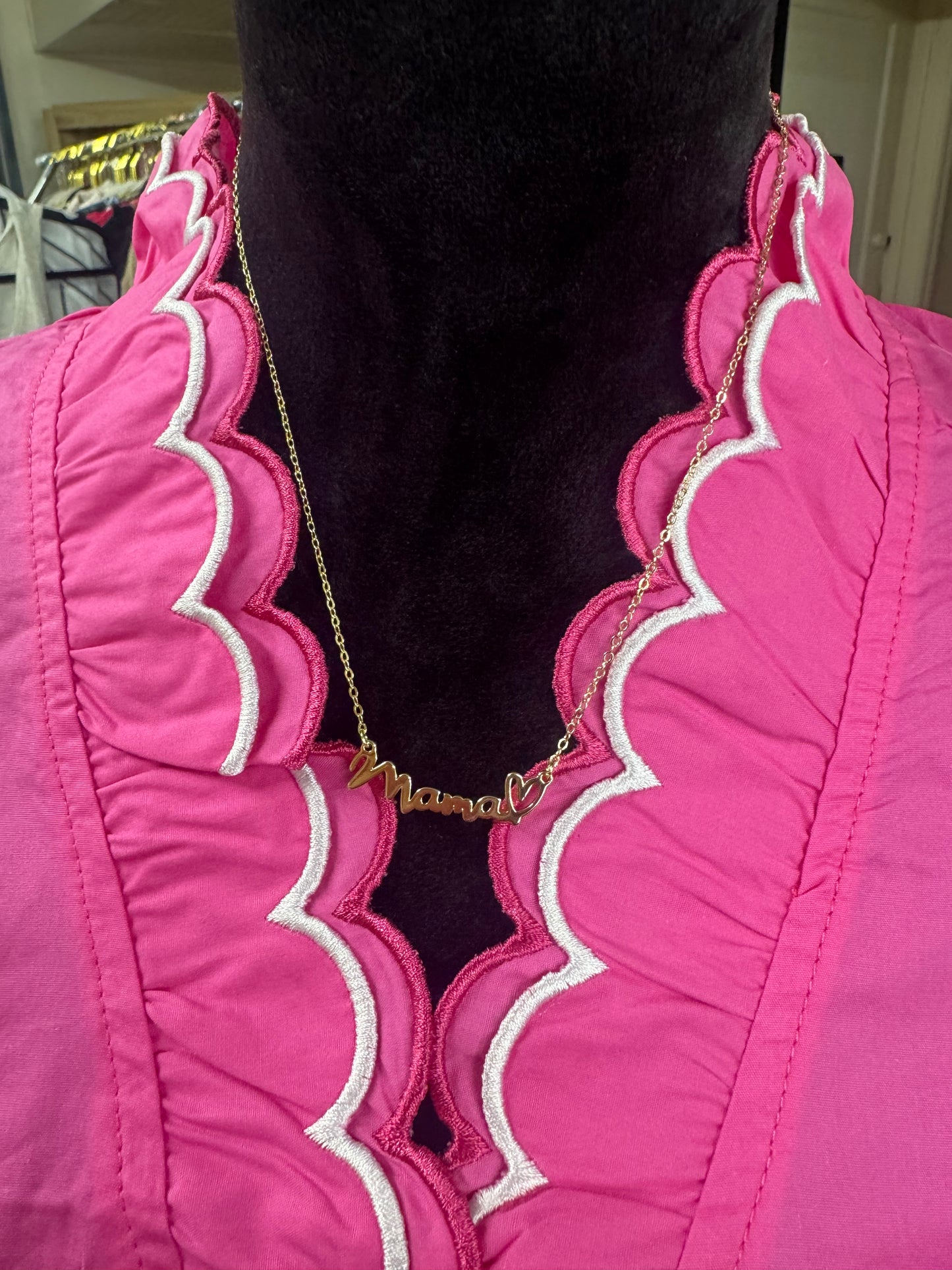 Gold Mama Heart Necklace
