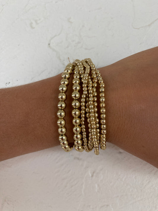 7 Piece Gold Bracelet Set