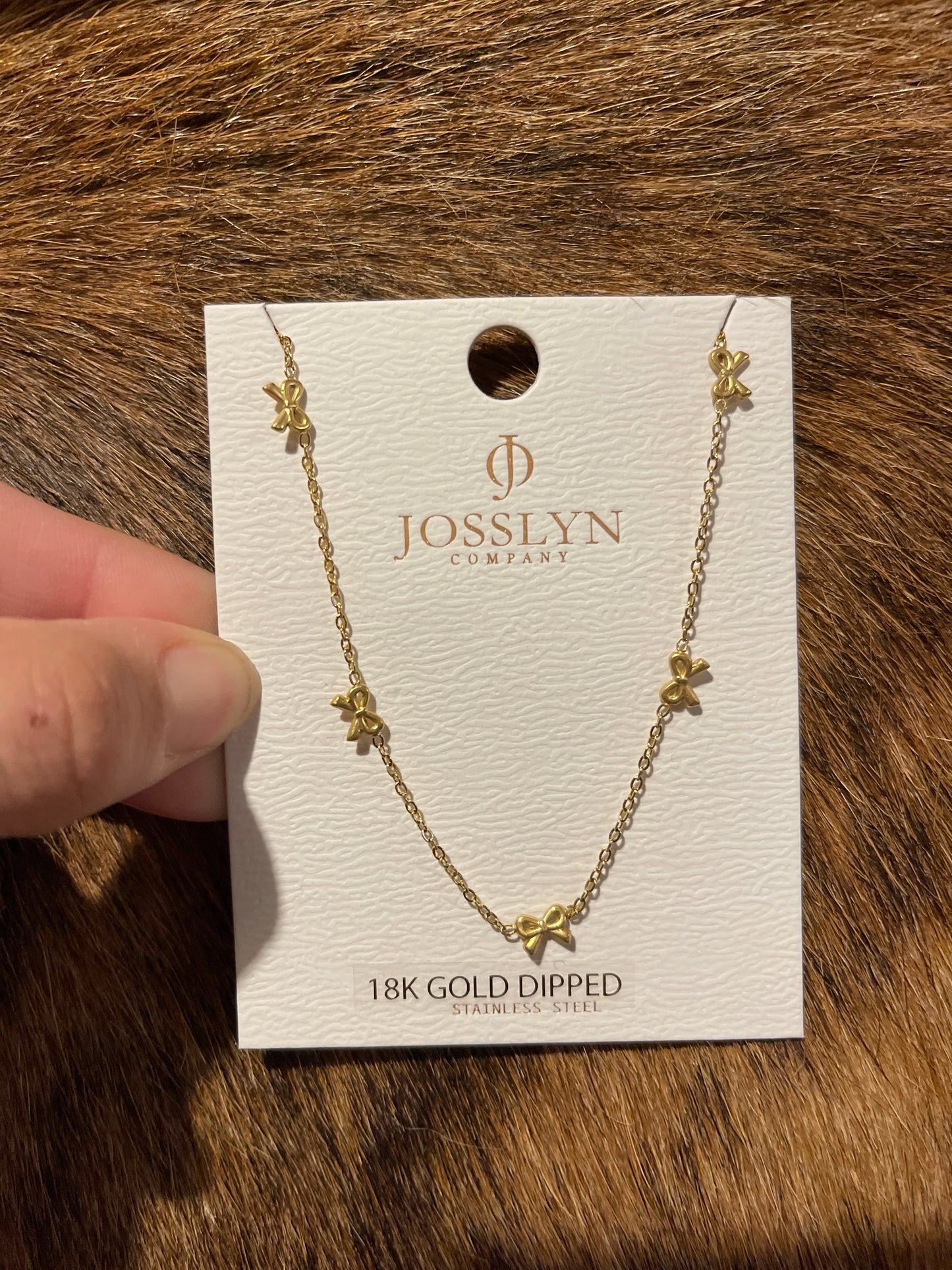 Gold Mini Bow Necklace