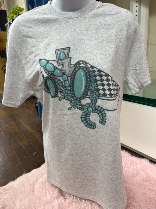 Turquoise & Vans T-Shirt