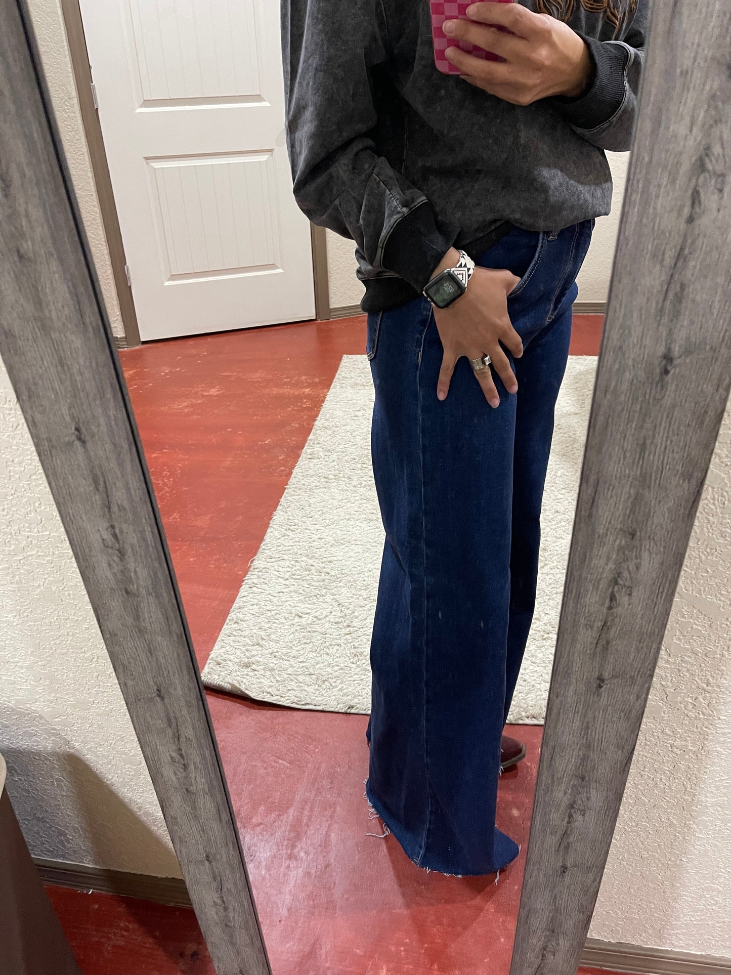 Risen High Rise Flare Jeans