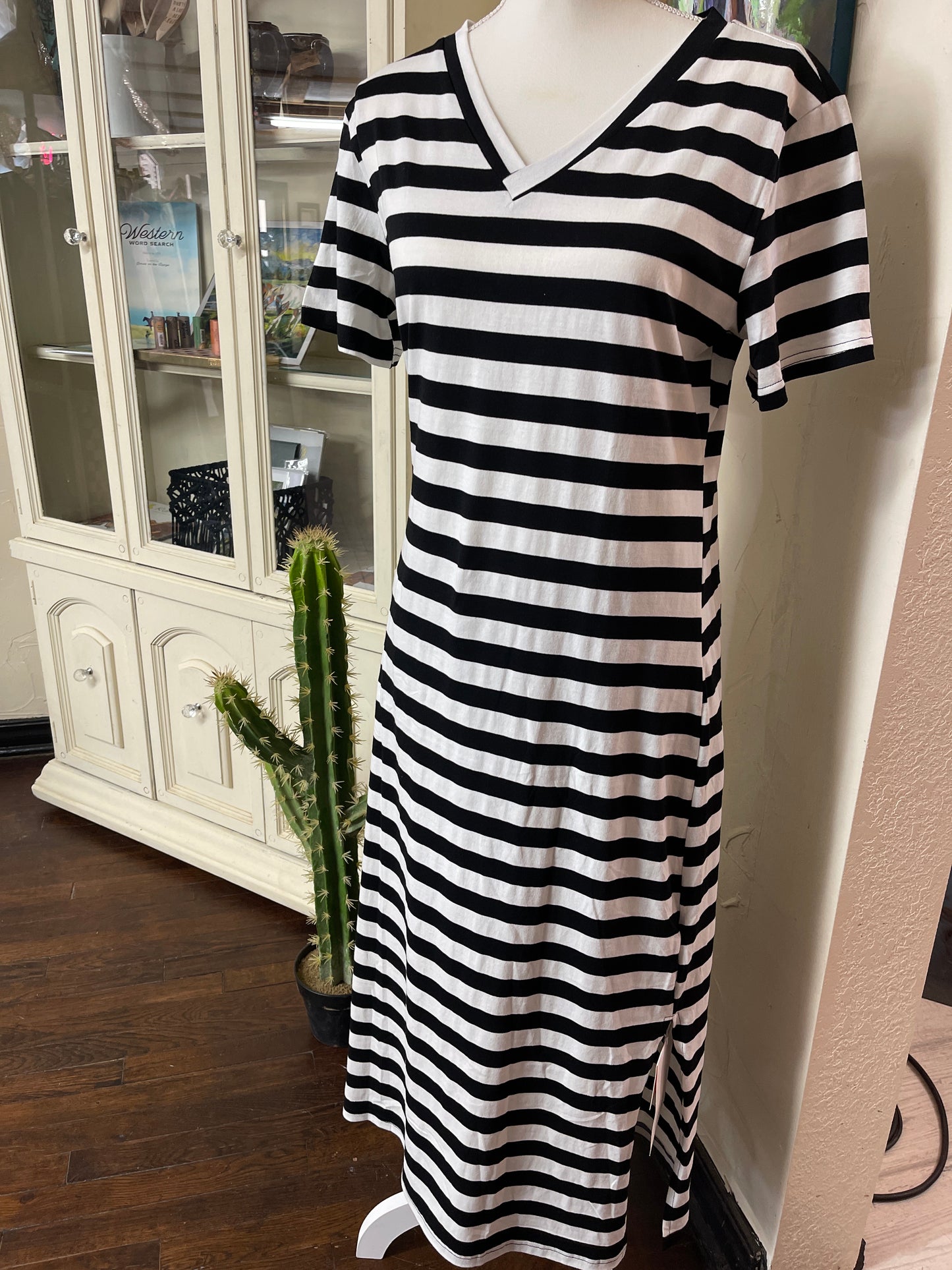 Black & White Striped Dress