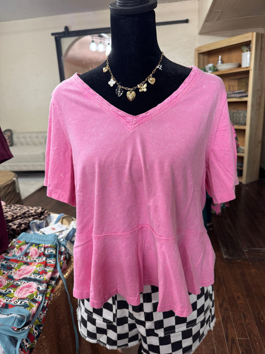 Mineral Wash V-Neck Top *2 options