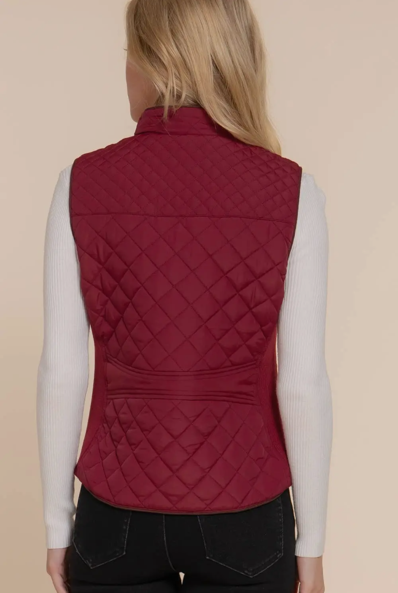 Maroon Quilted Vest