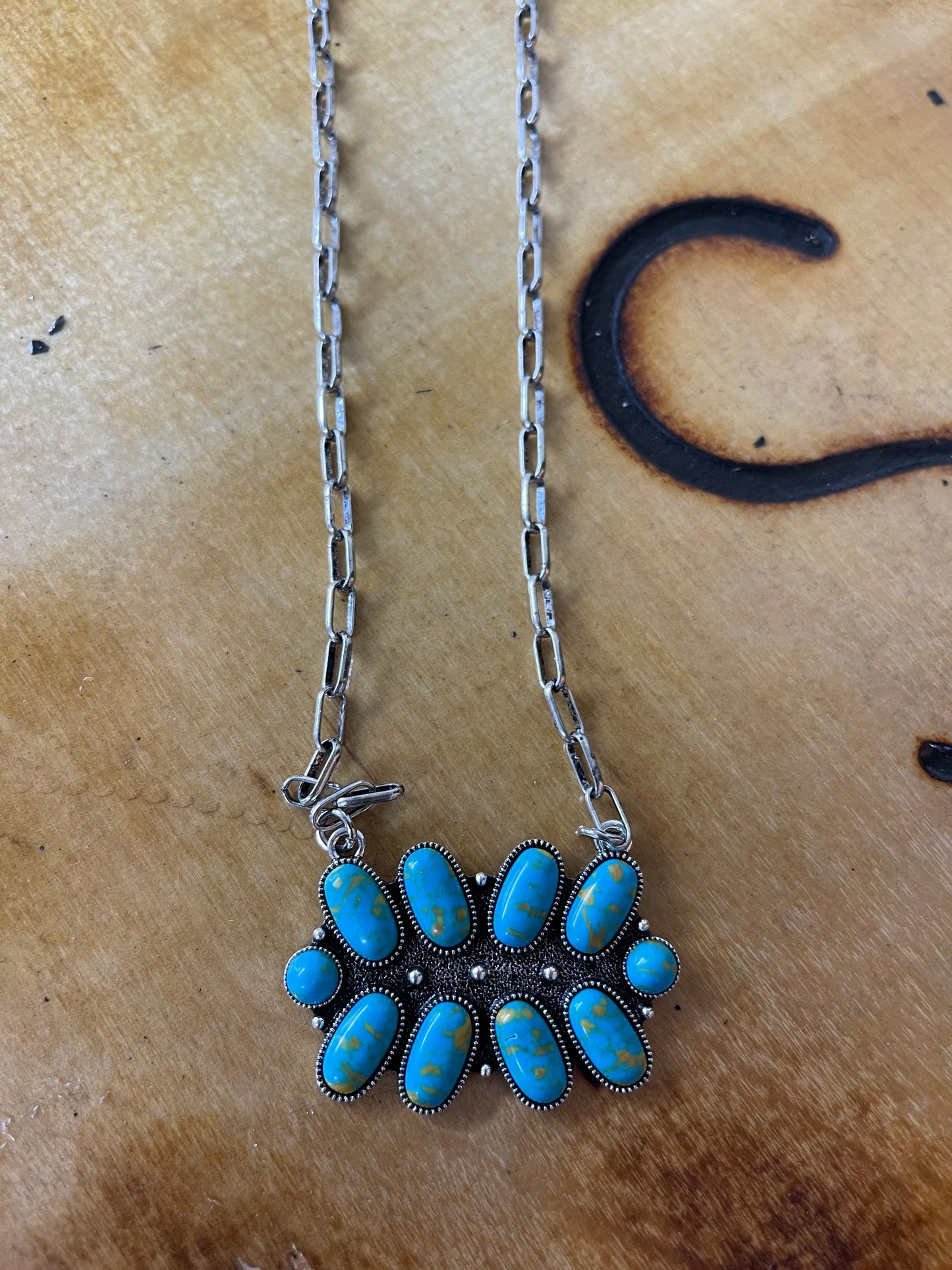 Rodeo Roots Faux Turquoise Necklace