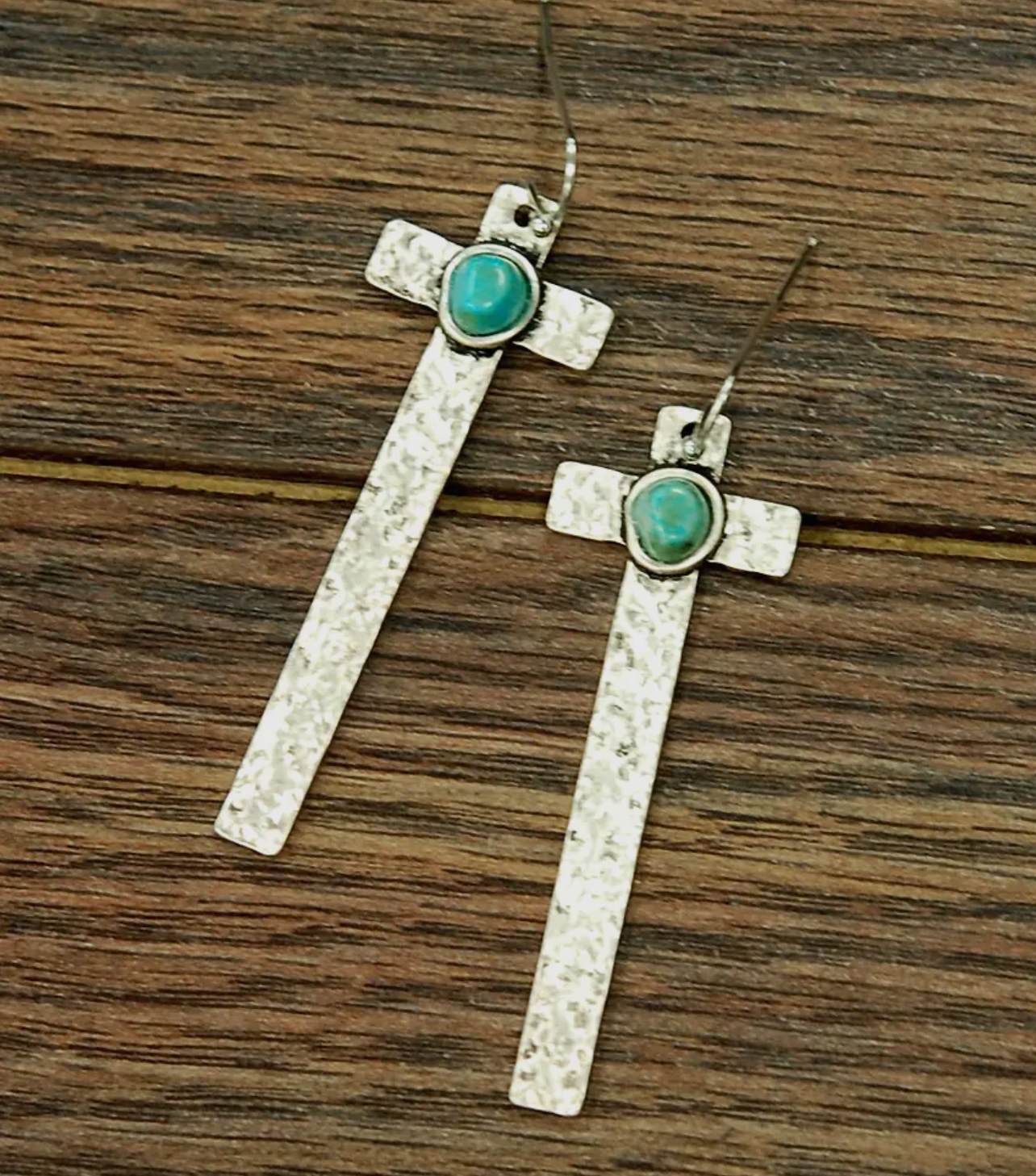 Cross Turquoise Earrings