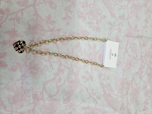 Checkered Heart Necklace