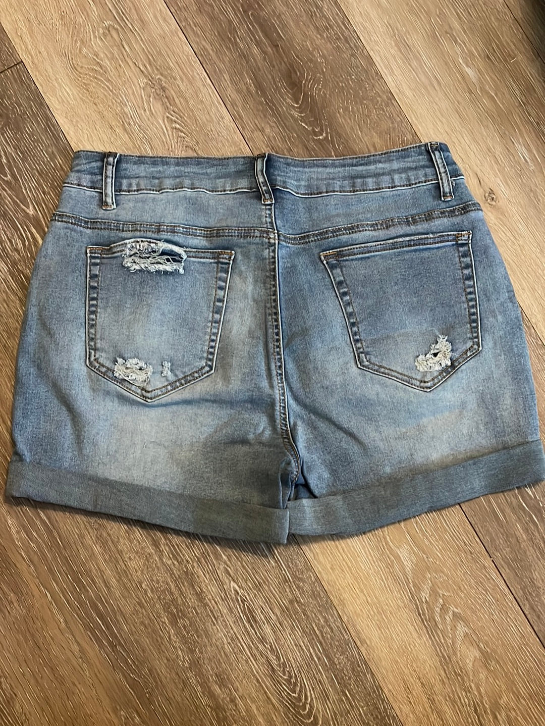 Cuffed Jean Shorts