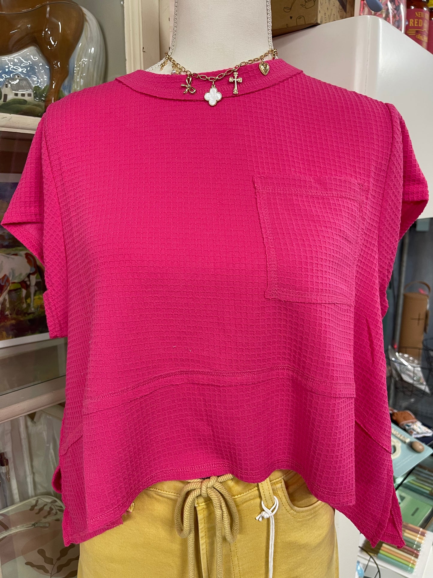 Waffle Knit Top *2 Colors
