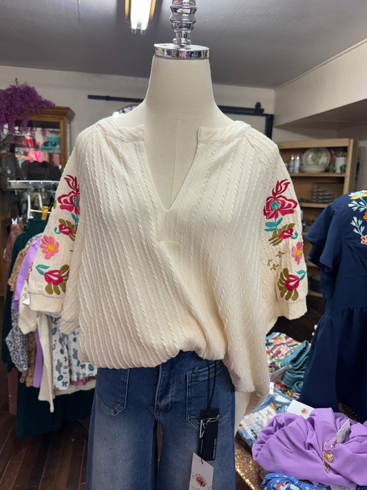 Floral Embroidered Blouse