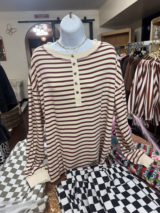 Striped Fall Top