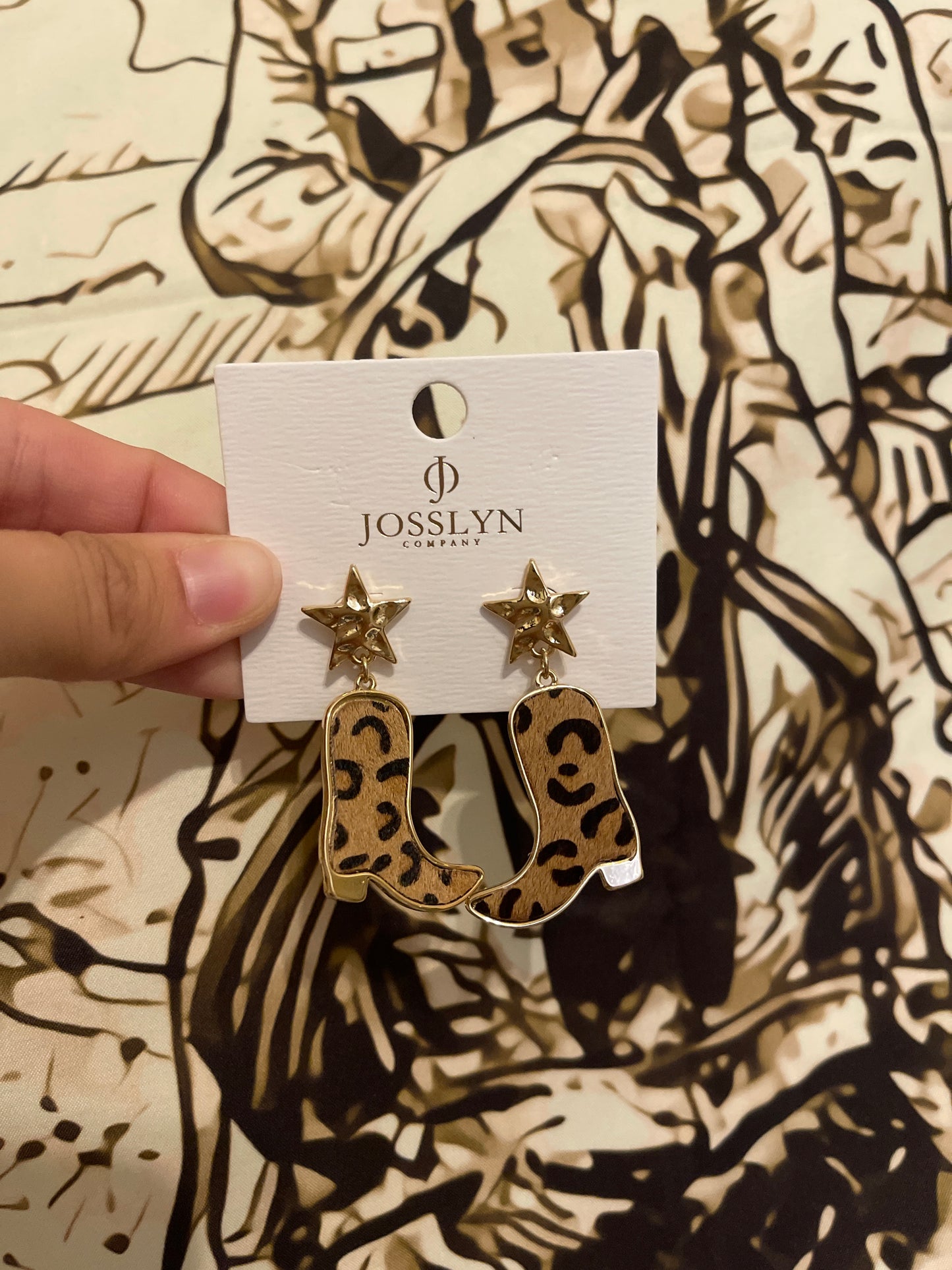 Leopard Fur Earrings