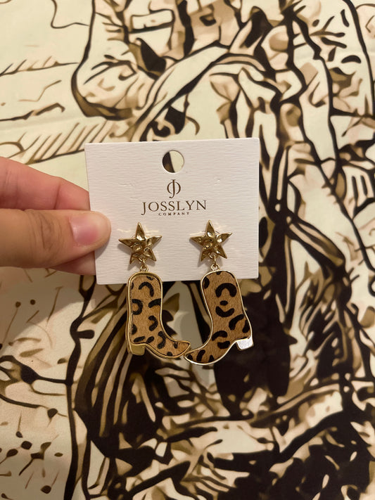 Leopard Fur Earrings