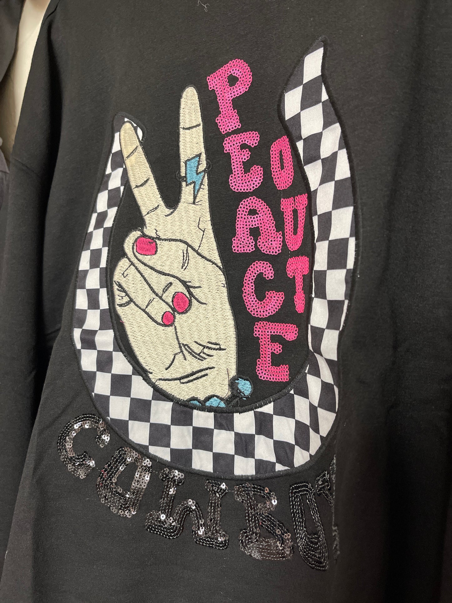 Peace Out Cowboy Cropped Sweatshirt