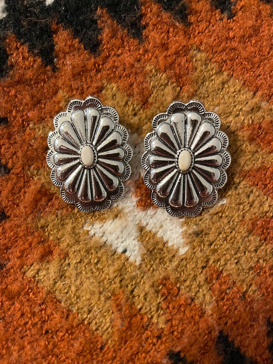 White Buffalo Stud Earrings