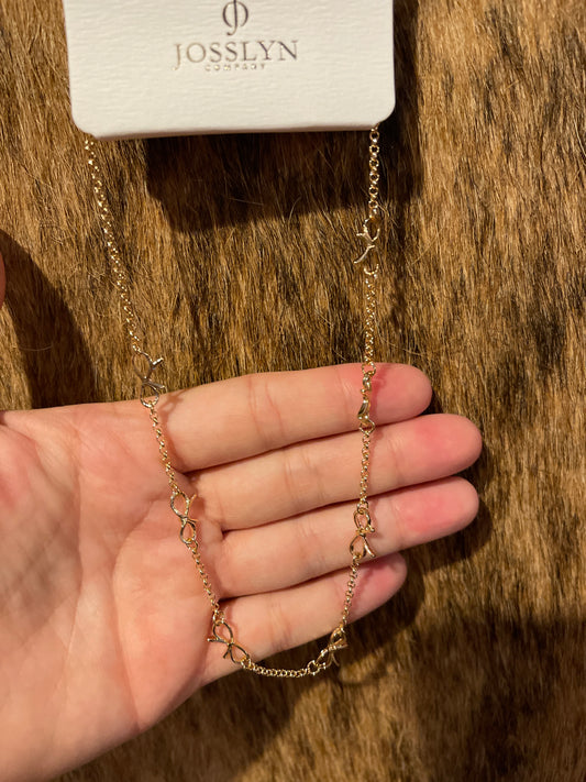 Gold Bow Necklace