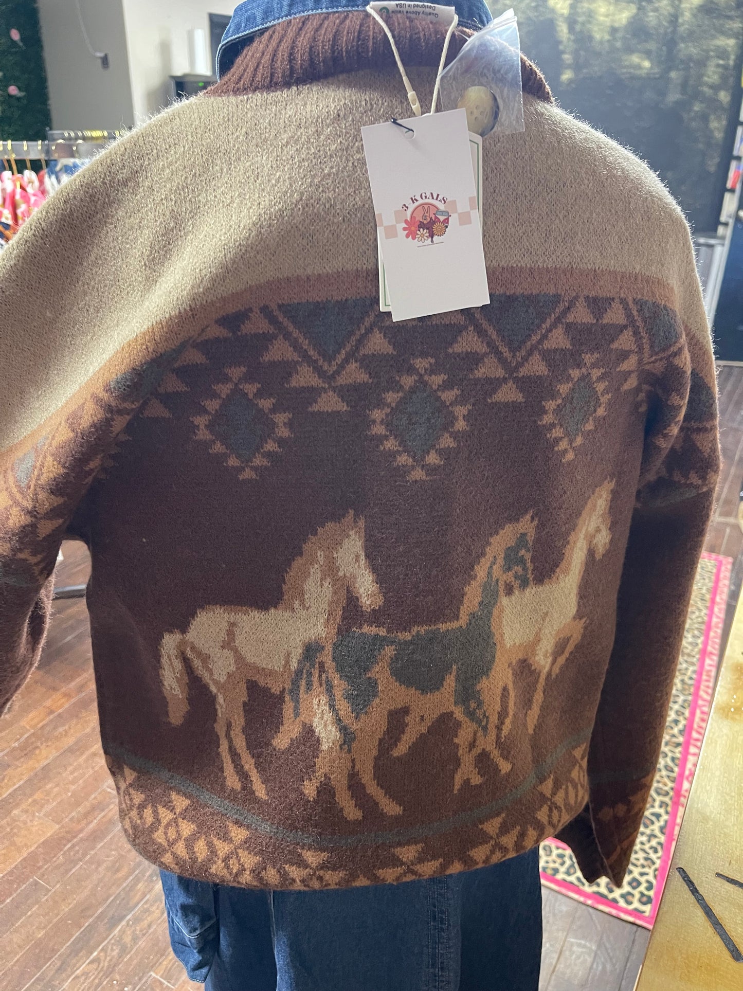 Western Cowboy Knit Cardigan