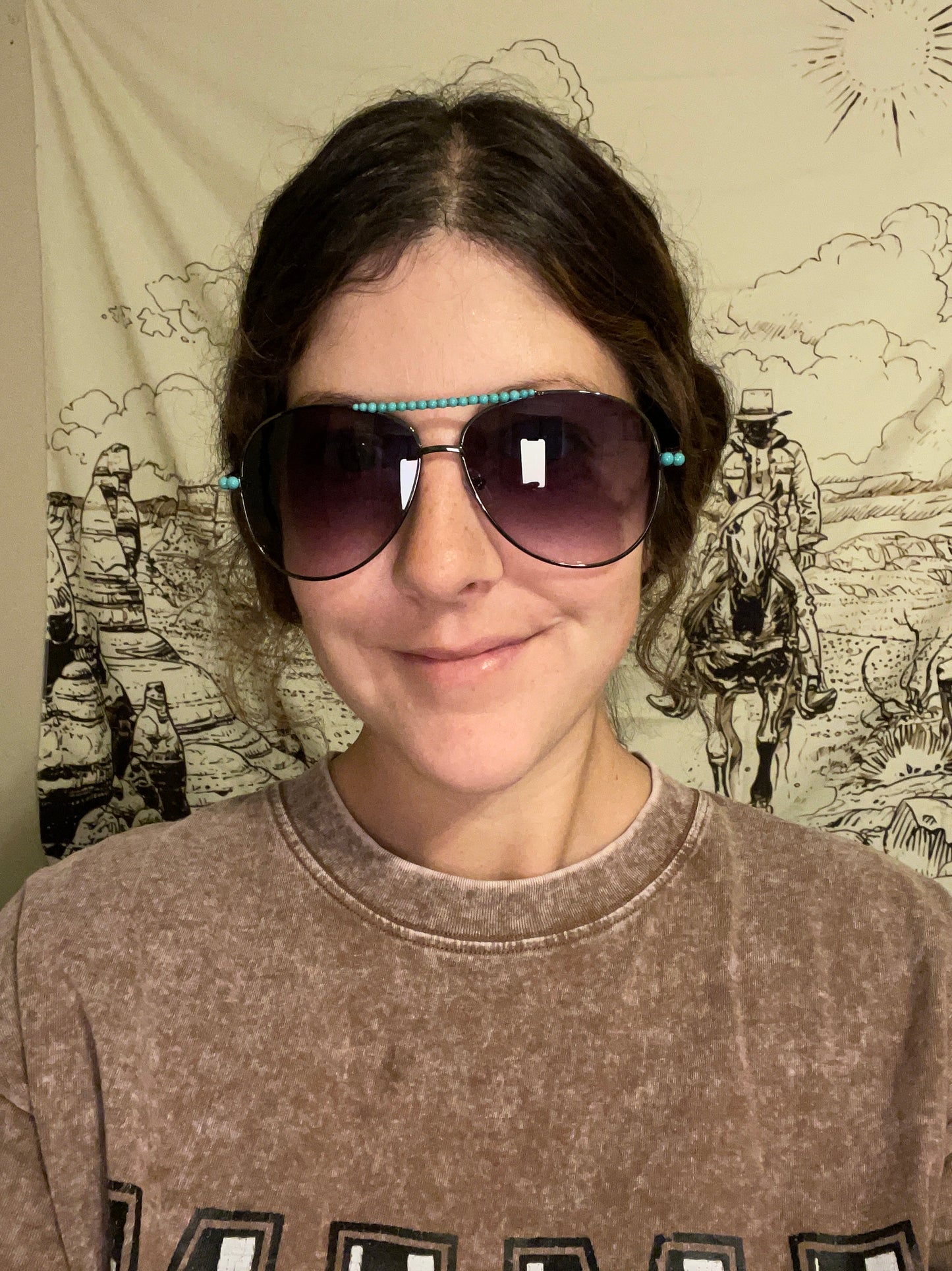 Aviator Turquoise Sunglasses