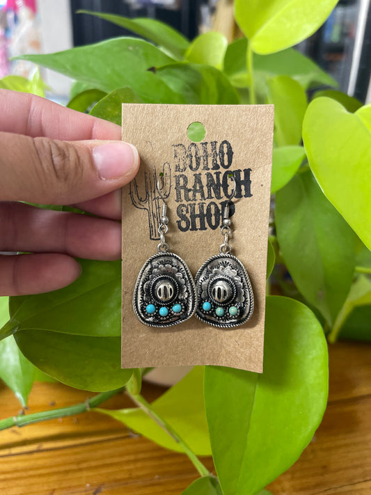 Cowboy Hat Western Dangle Earrings