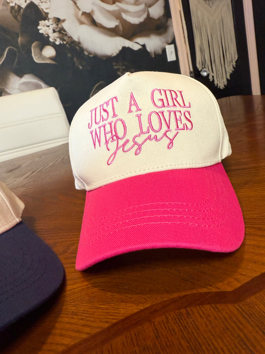 Just a Girl Who Loves Jesus Cap
