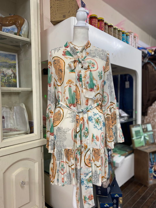 Western Scene Bow Dress