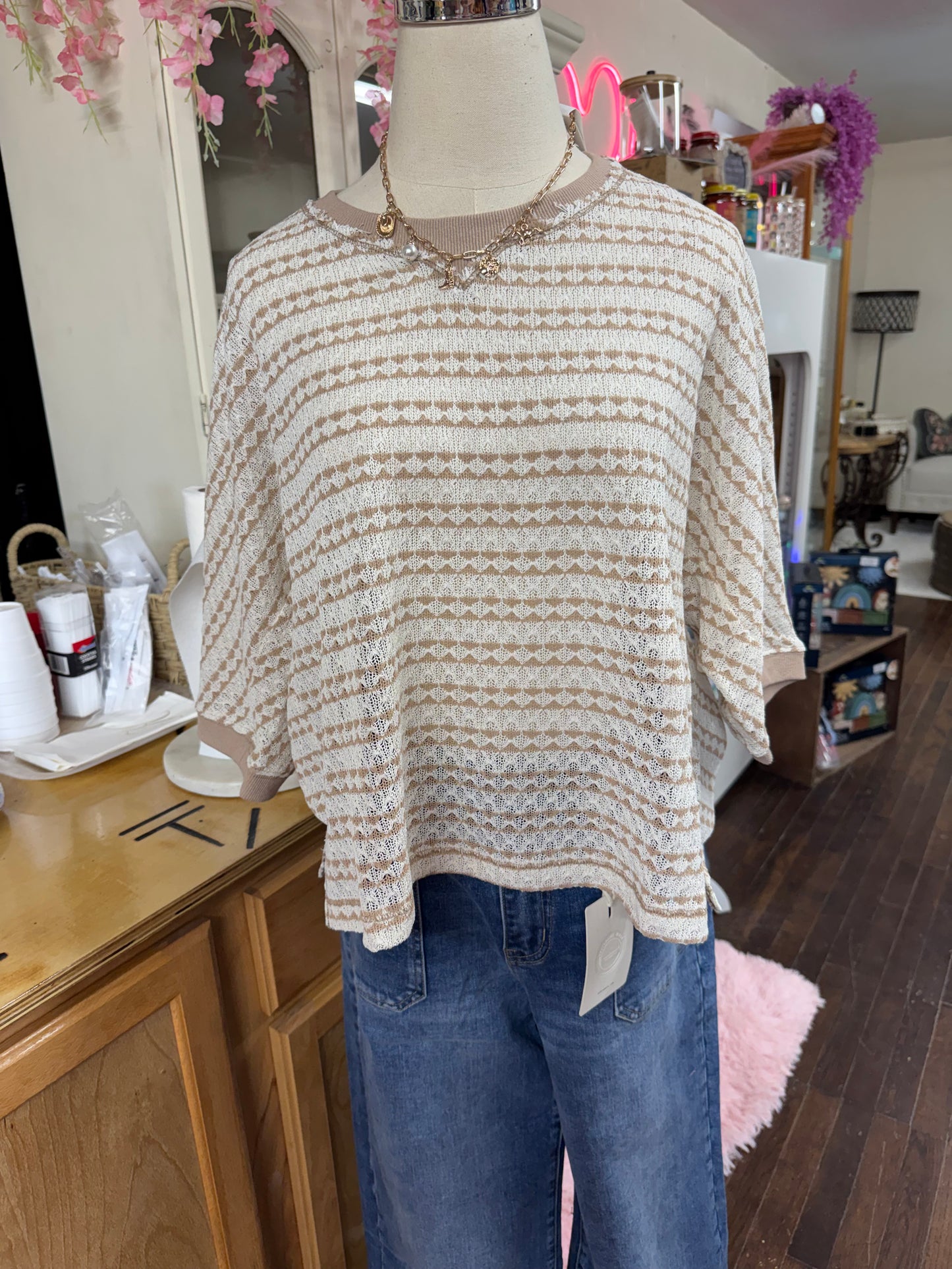 Textured Stripe Knit Top *2 options