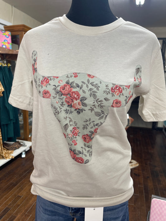 Floral Skull T-Shirt
