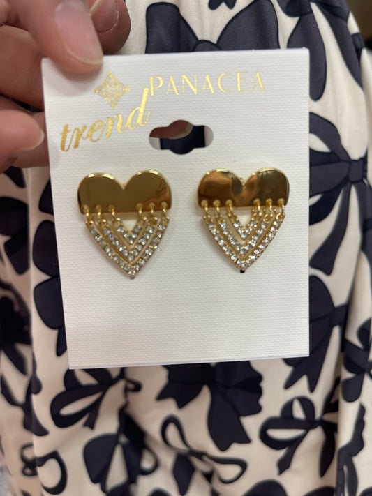 Rhinestone Heart Earrings